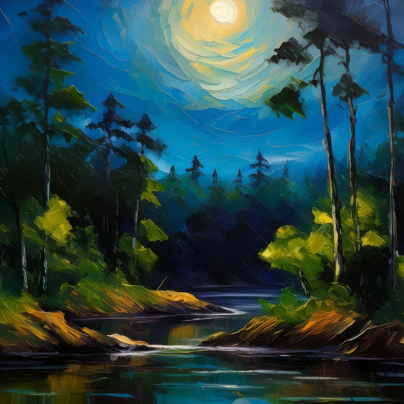 Painting: Night’s Veil over the Jungle