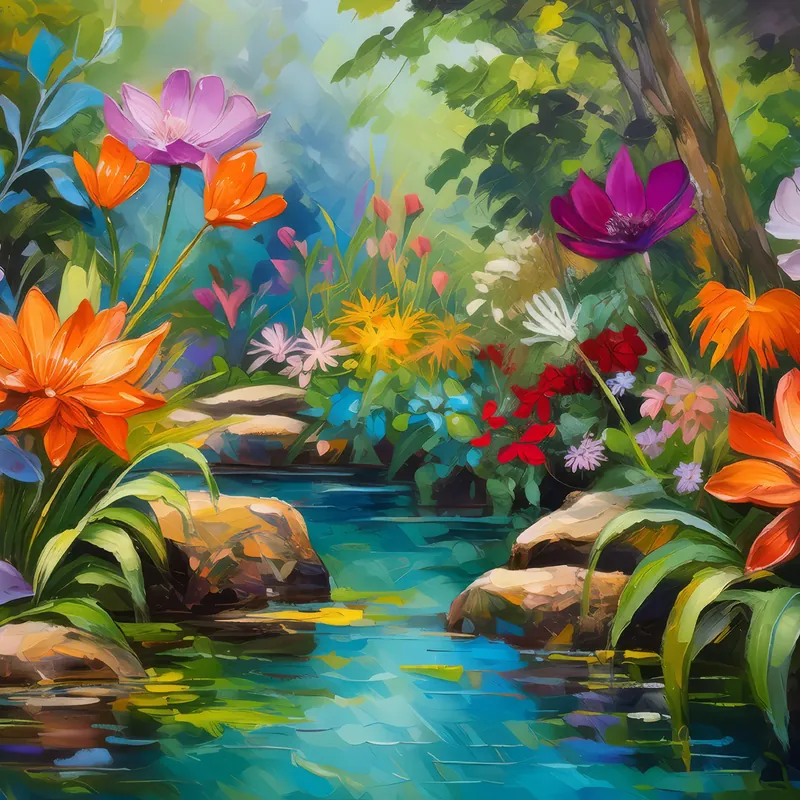 Painting: Oasis Garden Beauty