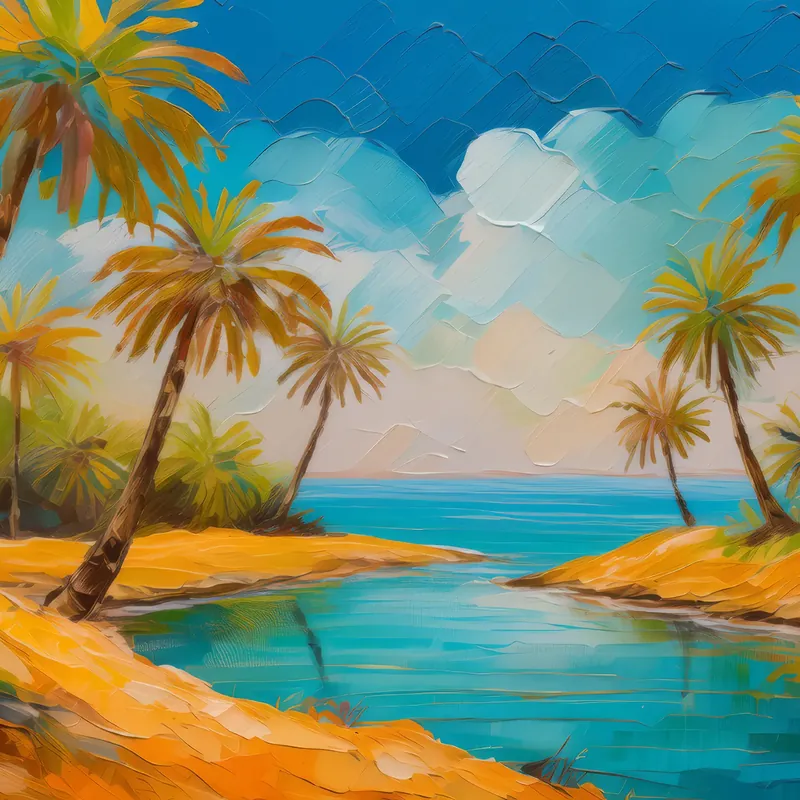 Painting: Oasis at Ocean’s Edge