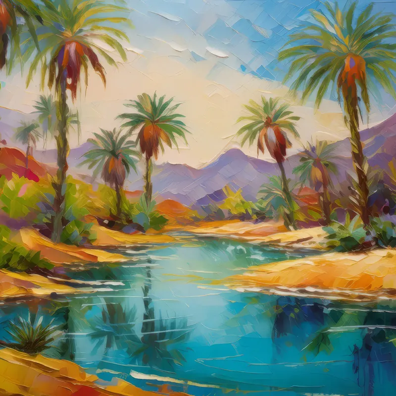 Painting: Oasis in the Desert