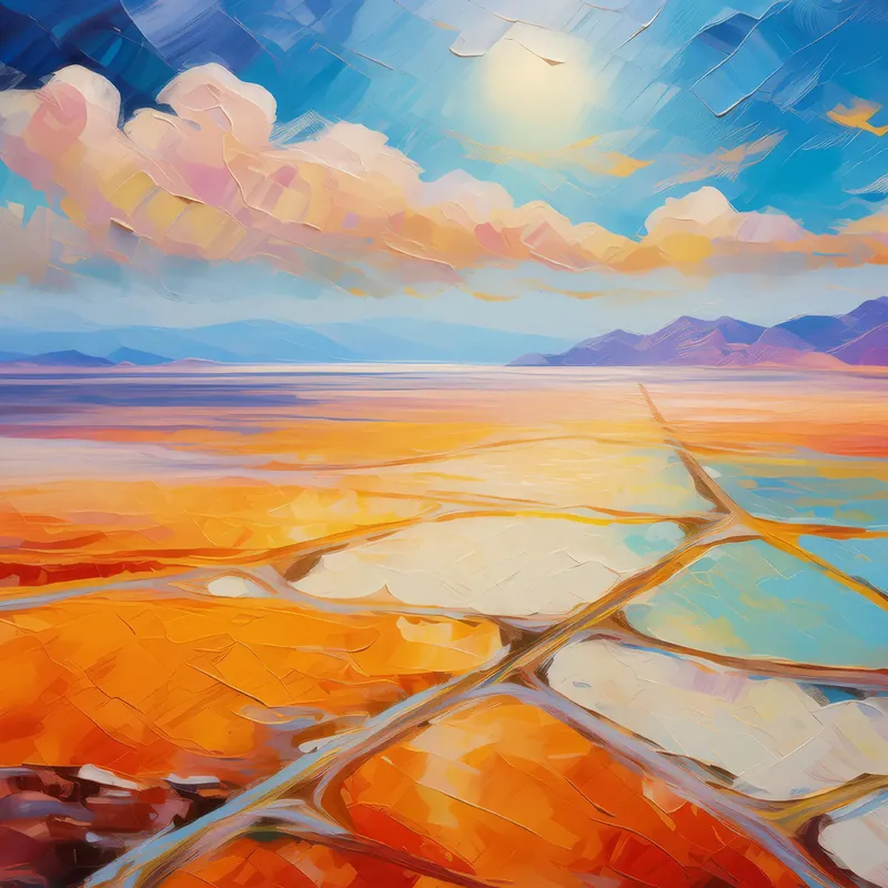 Painting: Ocean Desert Salt Flats