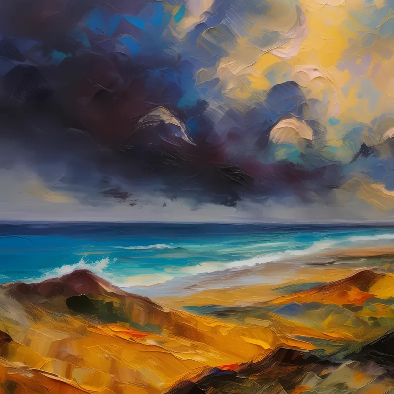 Painting: Ocean Desert Storm Brewing
