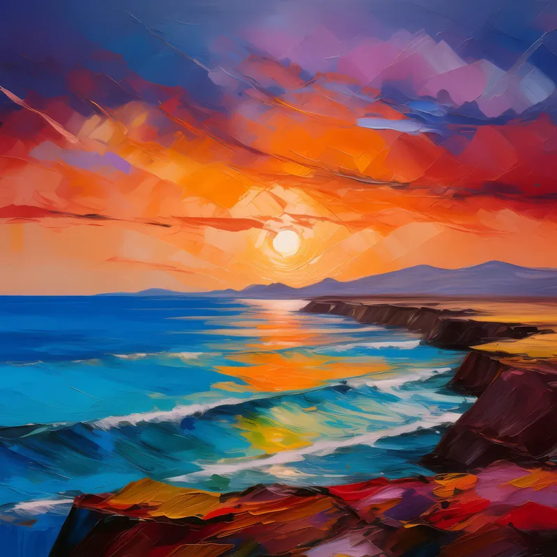 Painting: Ocean Desert Twilight