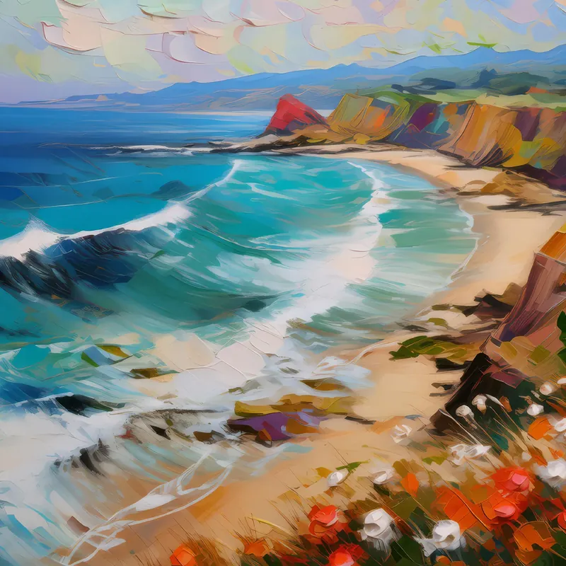 Painting: Ocean View from Cliff