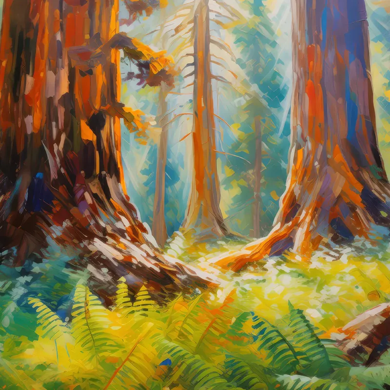 Painting: Old Growth Redwoods
