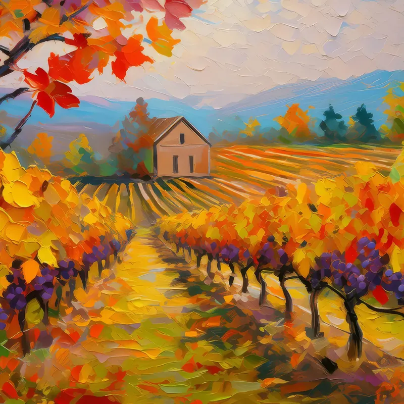 Painting: Old Vineyard in Autumn