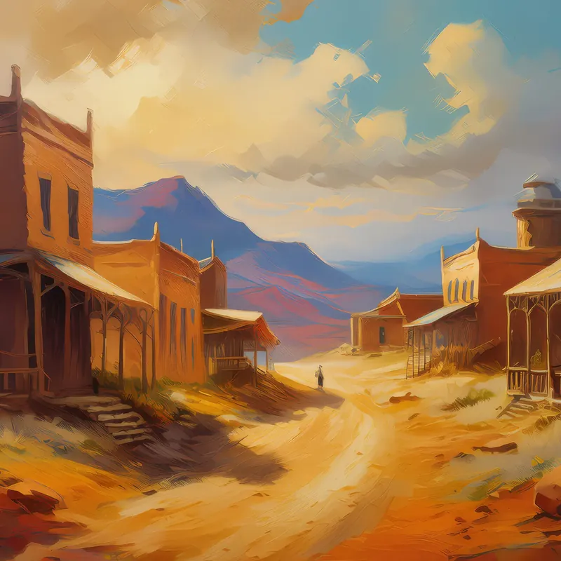 Painting: Old Western Ghost Town