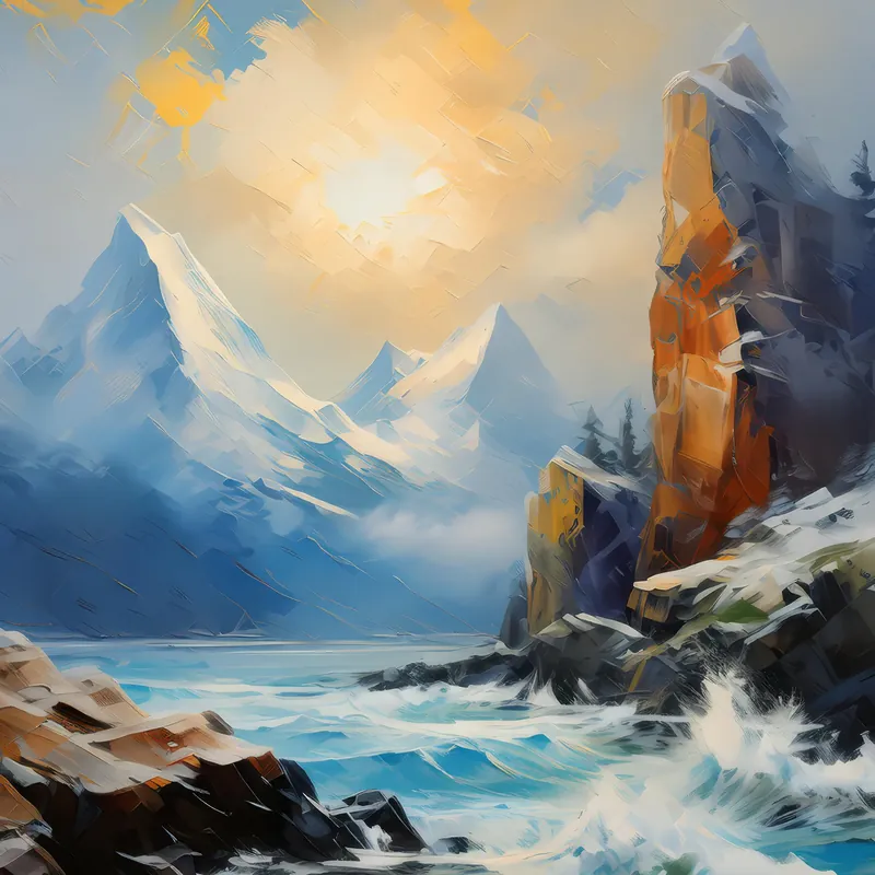 Painting: Painterly Crag Panorama