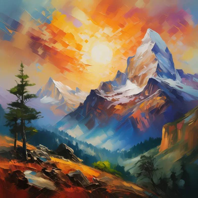 Painting: Painterly Palette on Craggy Peaks