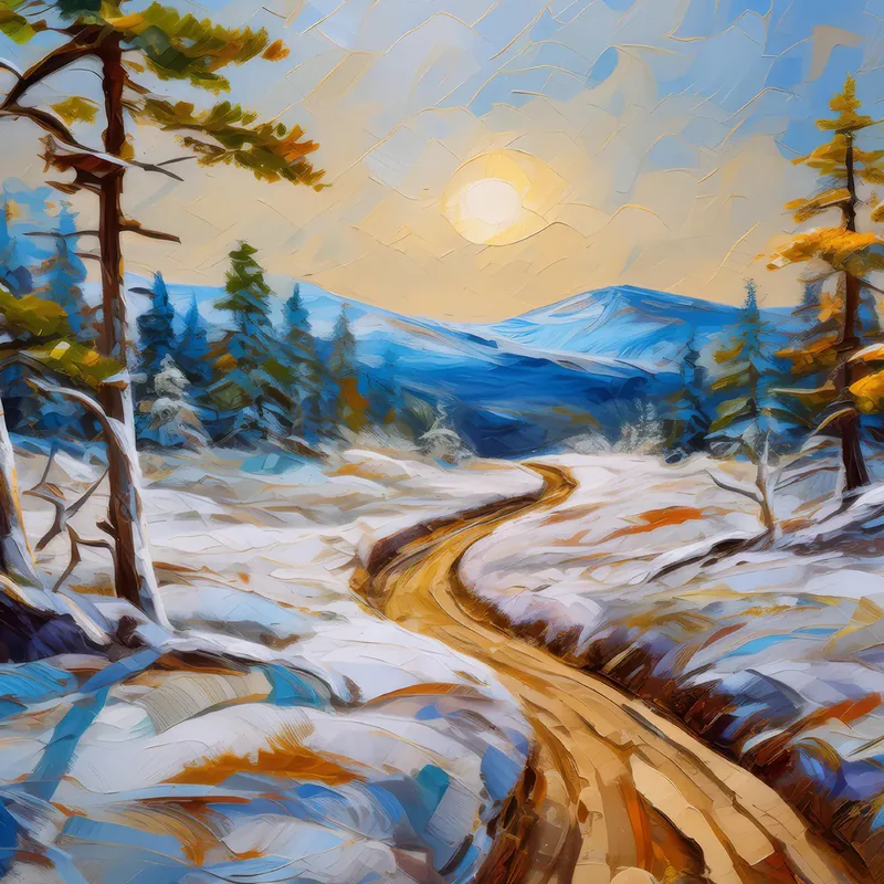 Painting: Path Through Frozen Desert