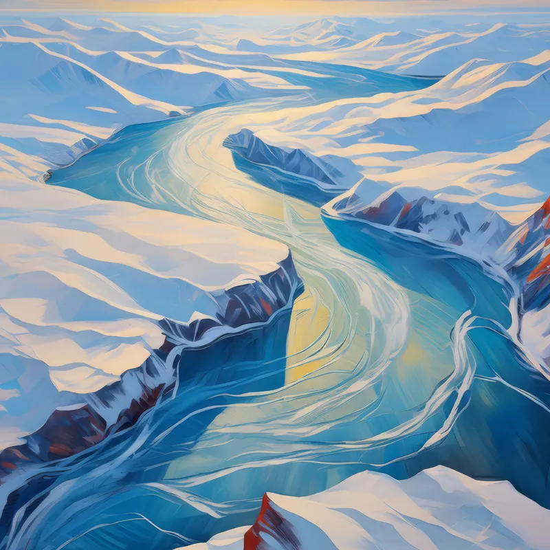 Painting: Patterns in Arctic Snow