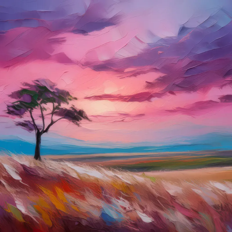 Painting: Peaceful Prairie at Dusk