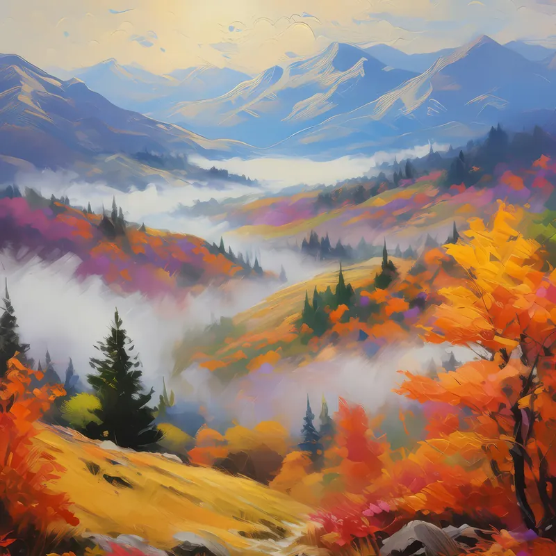 Painting: Plateau Autumn Mist
