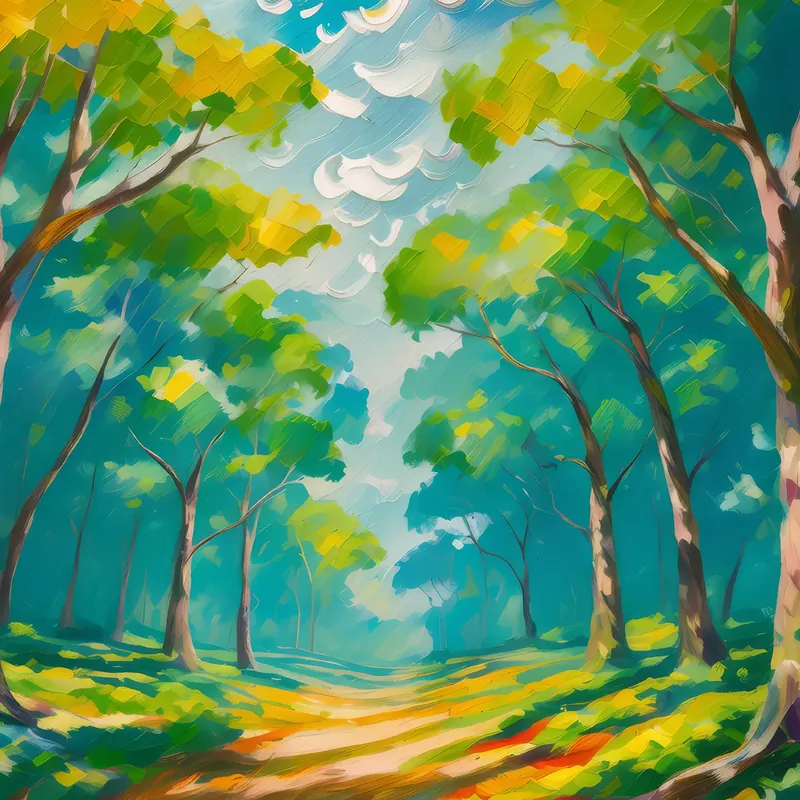 Painting: Plateau Forest Crown Shyness