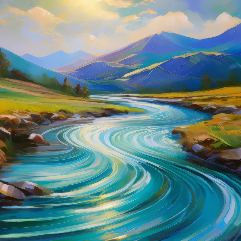 Painting: Plateau Laminar Flow Spring