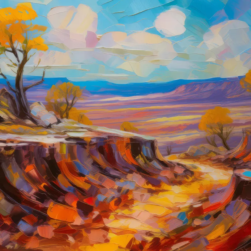 Painting: Plateau Petrified Forest