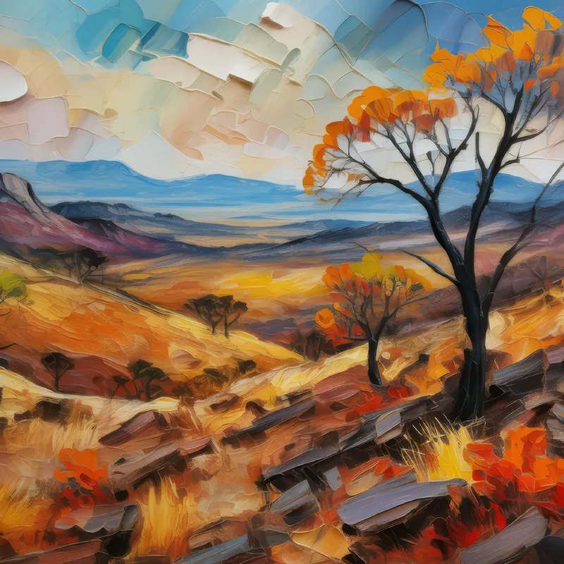 Painting: Plateau Wildfire Aftermath