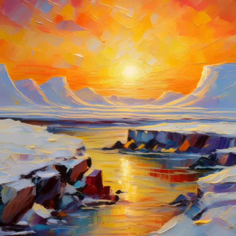 Painting: Polar Desert Dawn