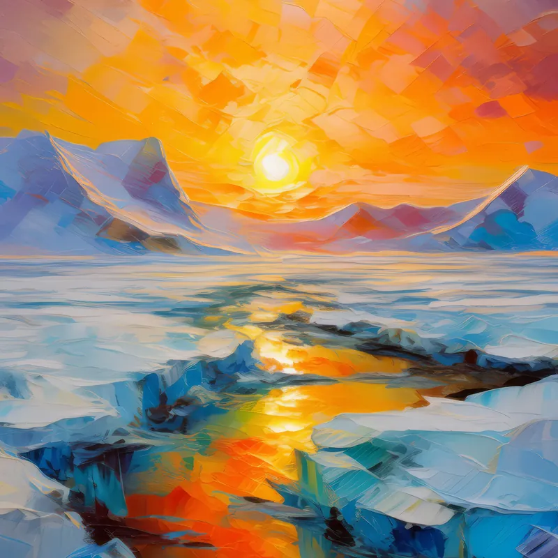 Painting: Polar Desert Nightfall