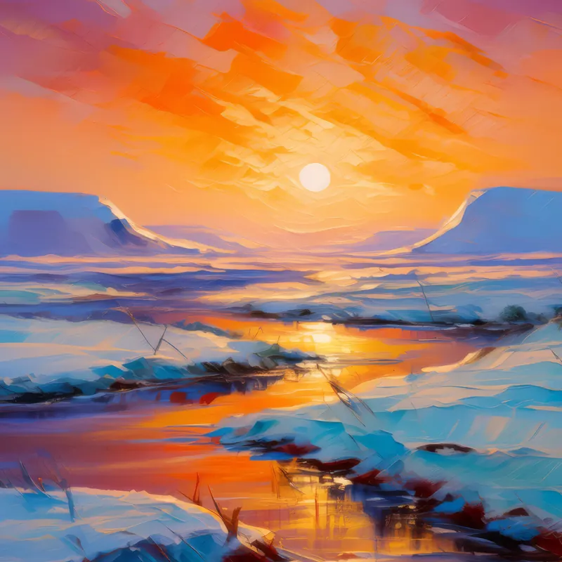 Painting: Polar Desert at Dusk