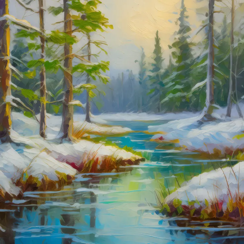 Painting: Polar Forest Marsh