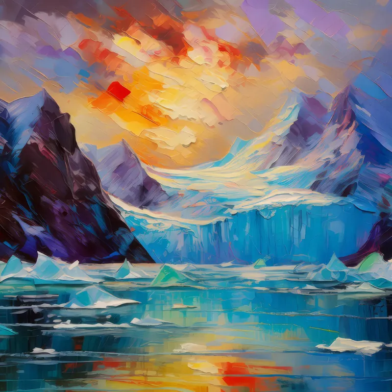 Painting: Polar Glacier Wall
