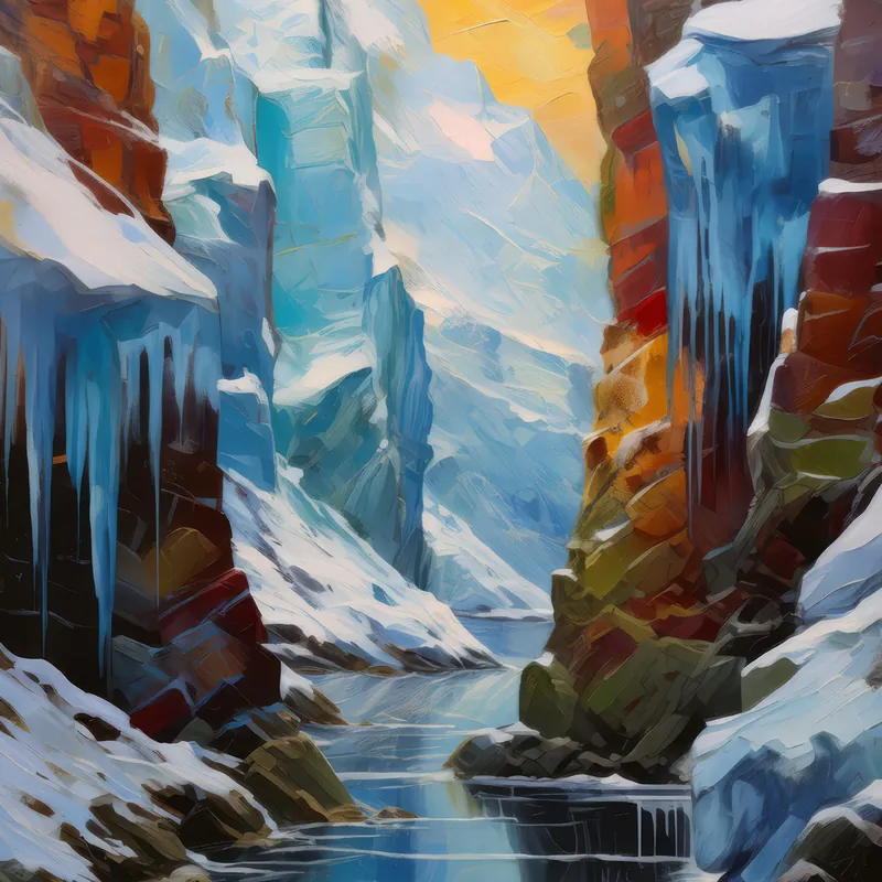 Painting: Polar Ice Canyon