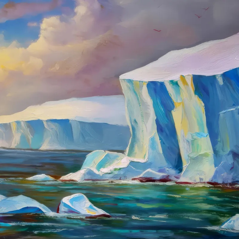 Painting: Polar Ice Cliffs