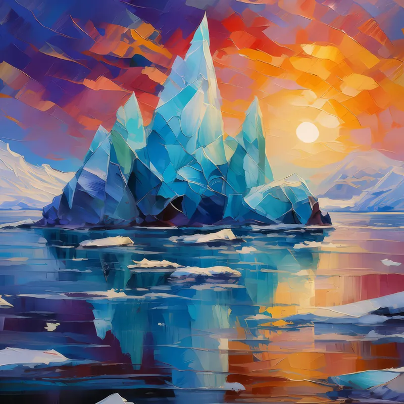 Painting: Polar Ice Crystals