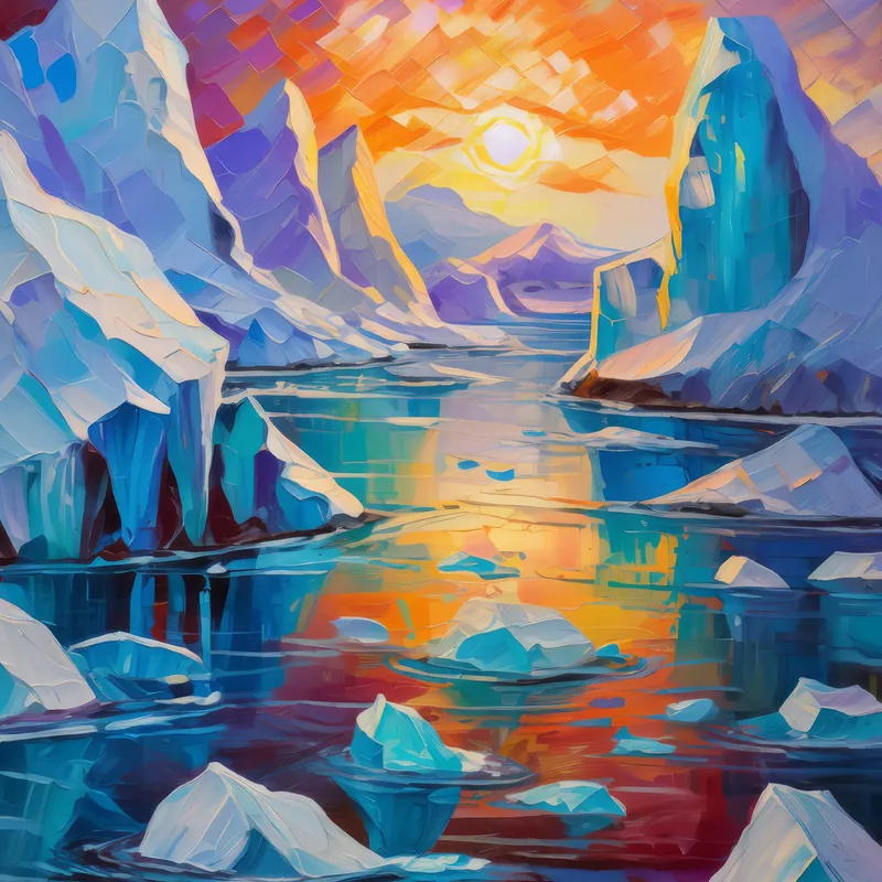 Painting: Polar Ice Labyrinth