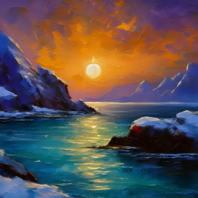 Painting: Polar Midnight Glow