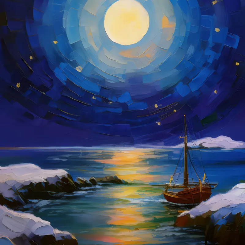 Painting: Polar Moonlight
