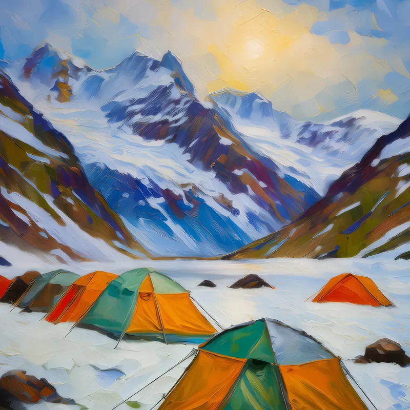 Painting: Polar Mountain Camp