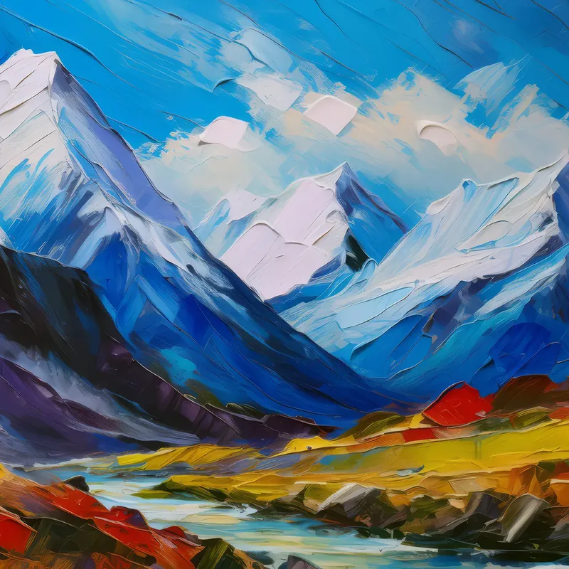 Painting: Polar Mountain Range