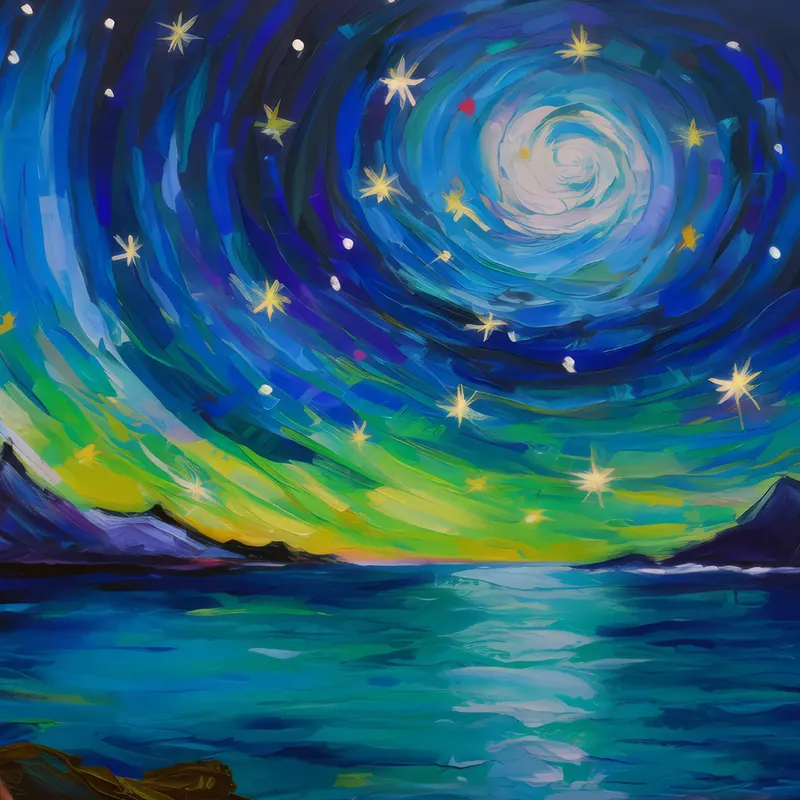 Painting: Polar Night Reflections