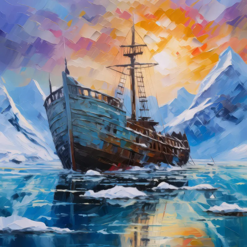 Painting: Polar Shipwreck