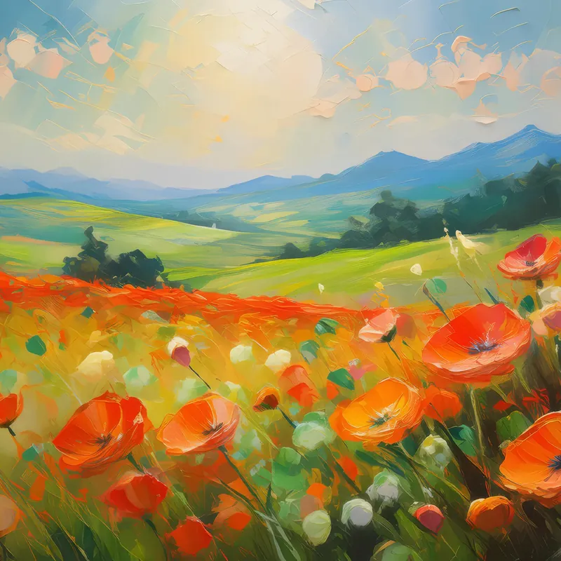 Painting: Poppy Fields at Noon