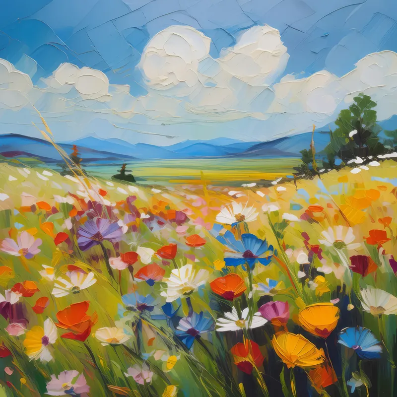 Painting: Prairie Wildflowers