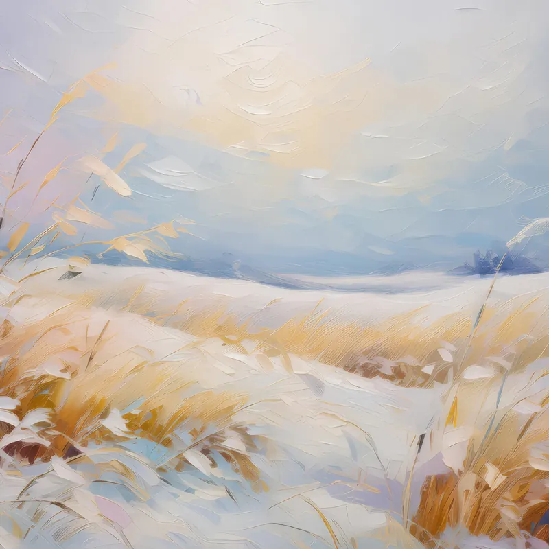 Painting: Prairie Winter Scene
