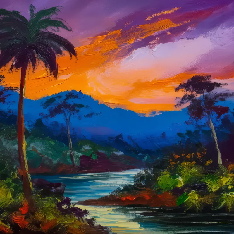 Painting: Rainforest Nightfall