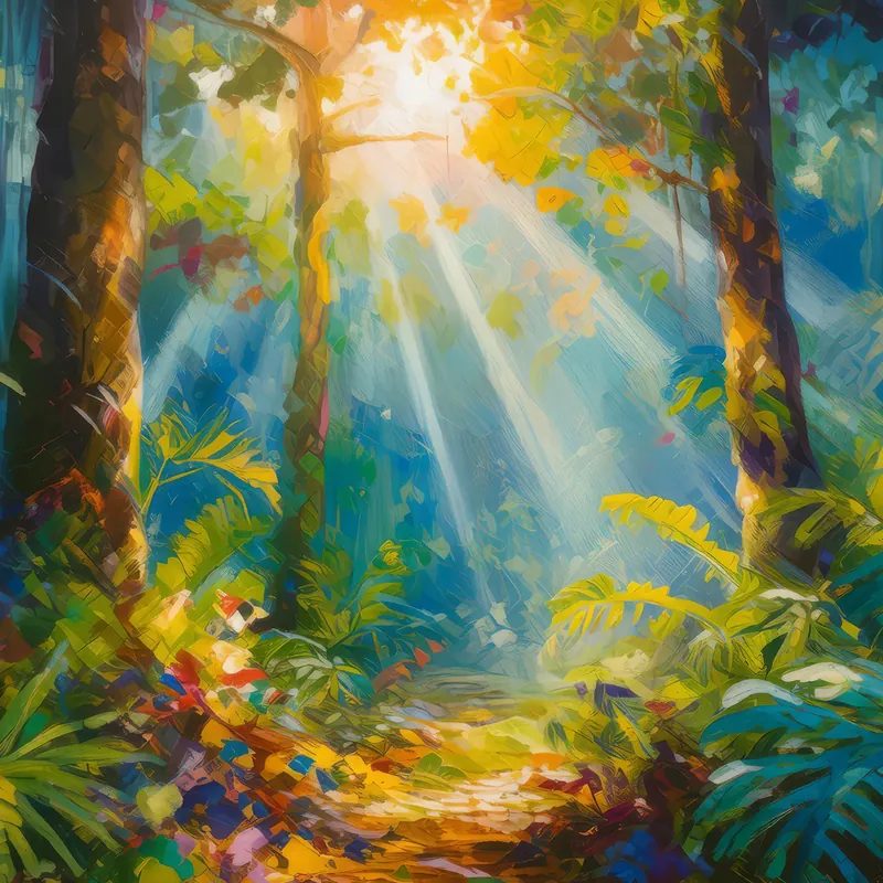 Painting: Rainforest Sunbeam