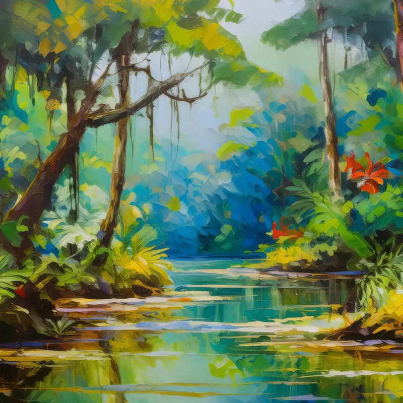 Painting: Rainforest Swamp