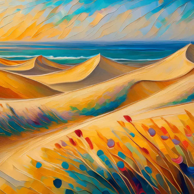 Painting: Rippling Sand Patterns