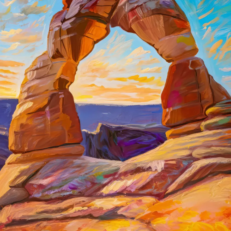 Painting: Rock Formation Arch