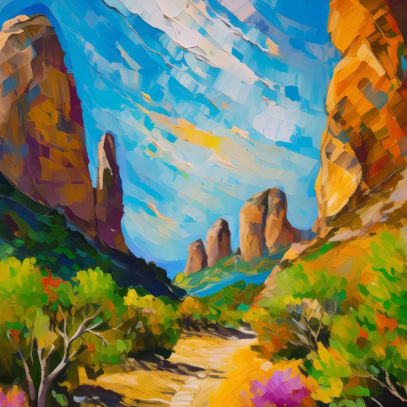Painting: Rock Formations Nature Walk