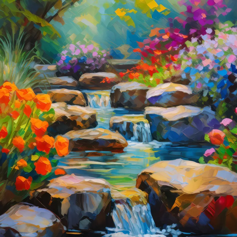 Painting: Rock Garden Tranquility