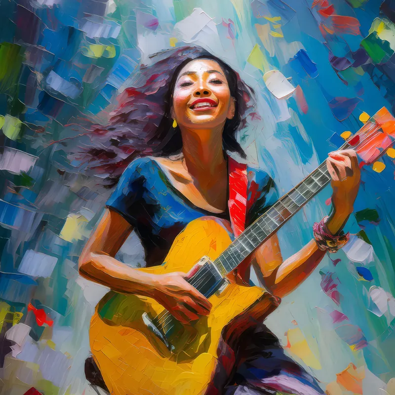 Painting: Rock Guitar Solo Performance