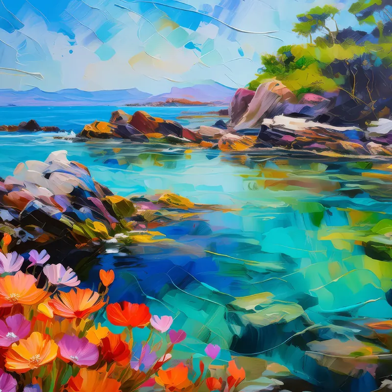 Painting: Rock Pool Eco System