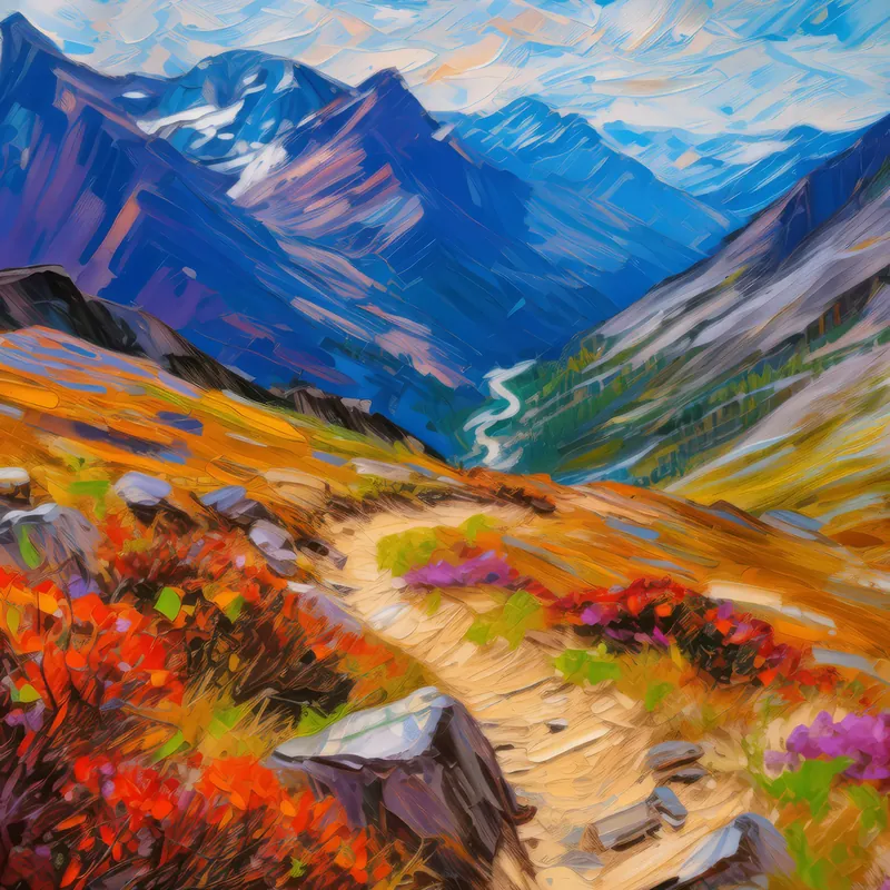 Painting: Rocky Alpine Trail