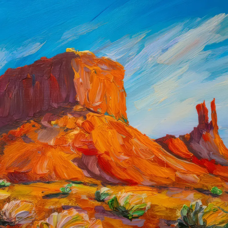 Painting: Rocky Desert Bluff
